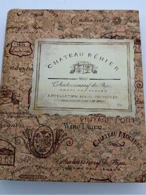 Chateau Réni er Vintage Wine Diary - Cork Print Cover